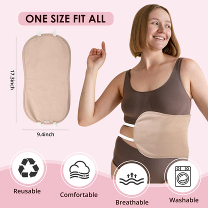 Wegreeco Castor Oil Pack Wrap - Reusable Liver & Stomach Castor Oil Belly Wrap (Rose Gold)