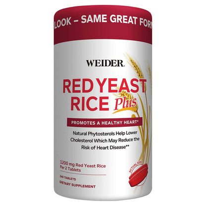 Weider Red Yeast Rice Plus 2-Pack with Phytosterols – 1200 mg per Serving