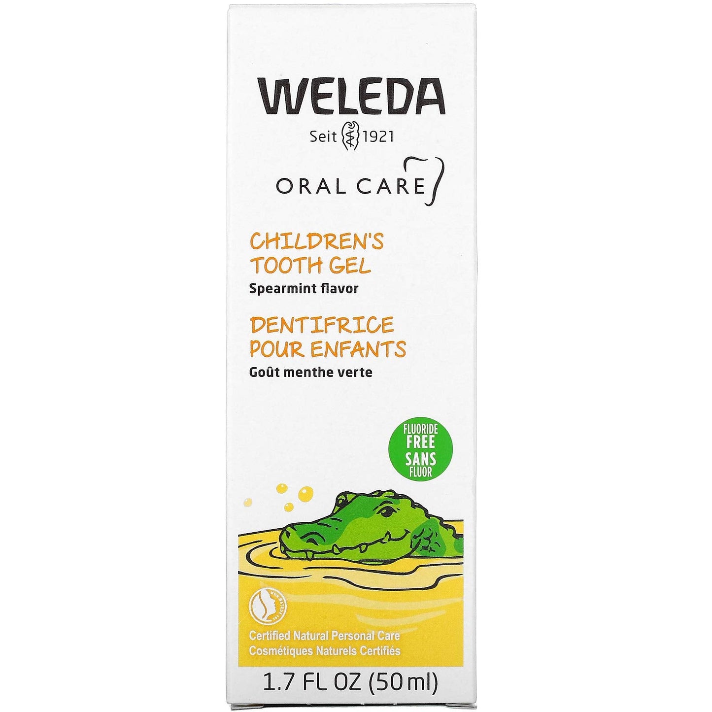 Weleda Children's Tooth Gel – 1.7 oz, Fluoride-Free, Spearmint, Calendula, Silica & Fennel