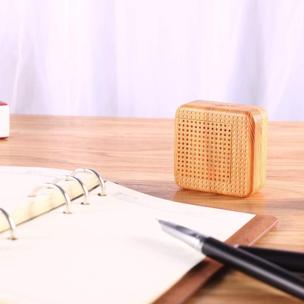 Weljoy Wood Grain Portable Essential Oil Diffuser – Waterless, Quiet & USB Rechargeable (Wood Grain)