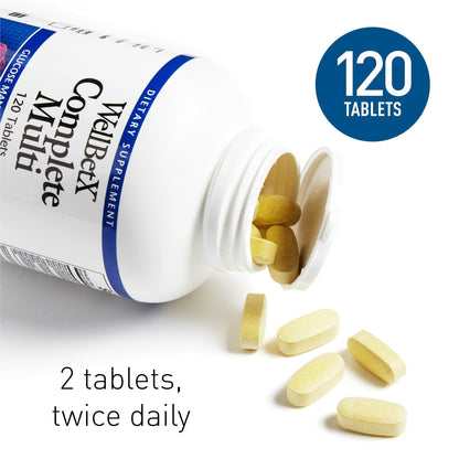 WellBetX Complete Multi by Natural Factors – Supports Healthy Carbohydrate Metabolism, 120 Tablets