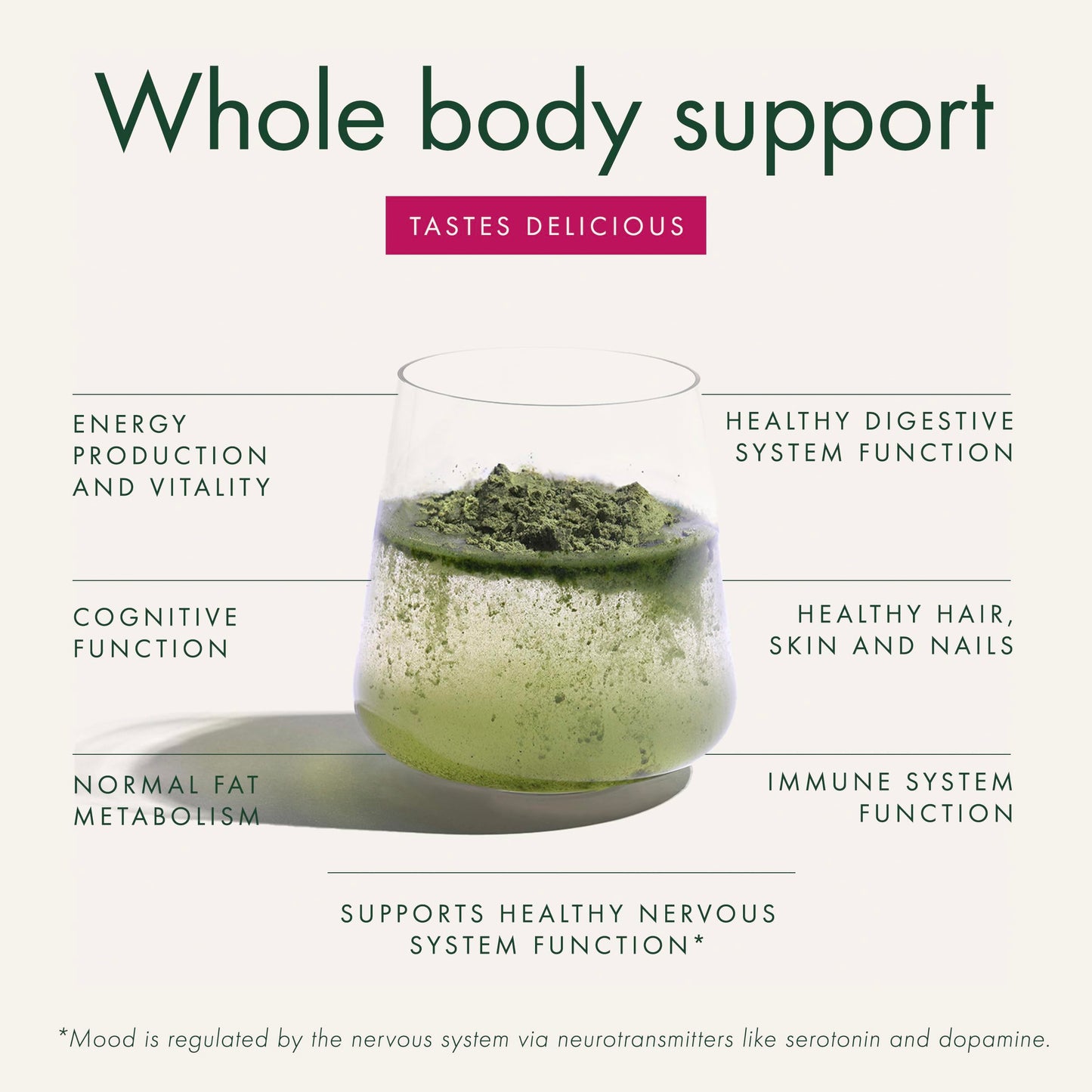 WelleCo The Super Elixir Daily Greens Powder – Probiotic Drink Mix (300g, Mixed Berry)