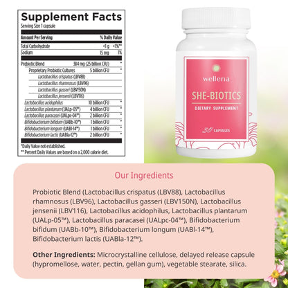 Wellena She-Biotics by Magdalena | 30 Capsules, 30 Servings