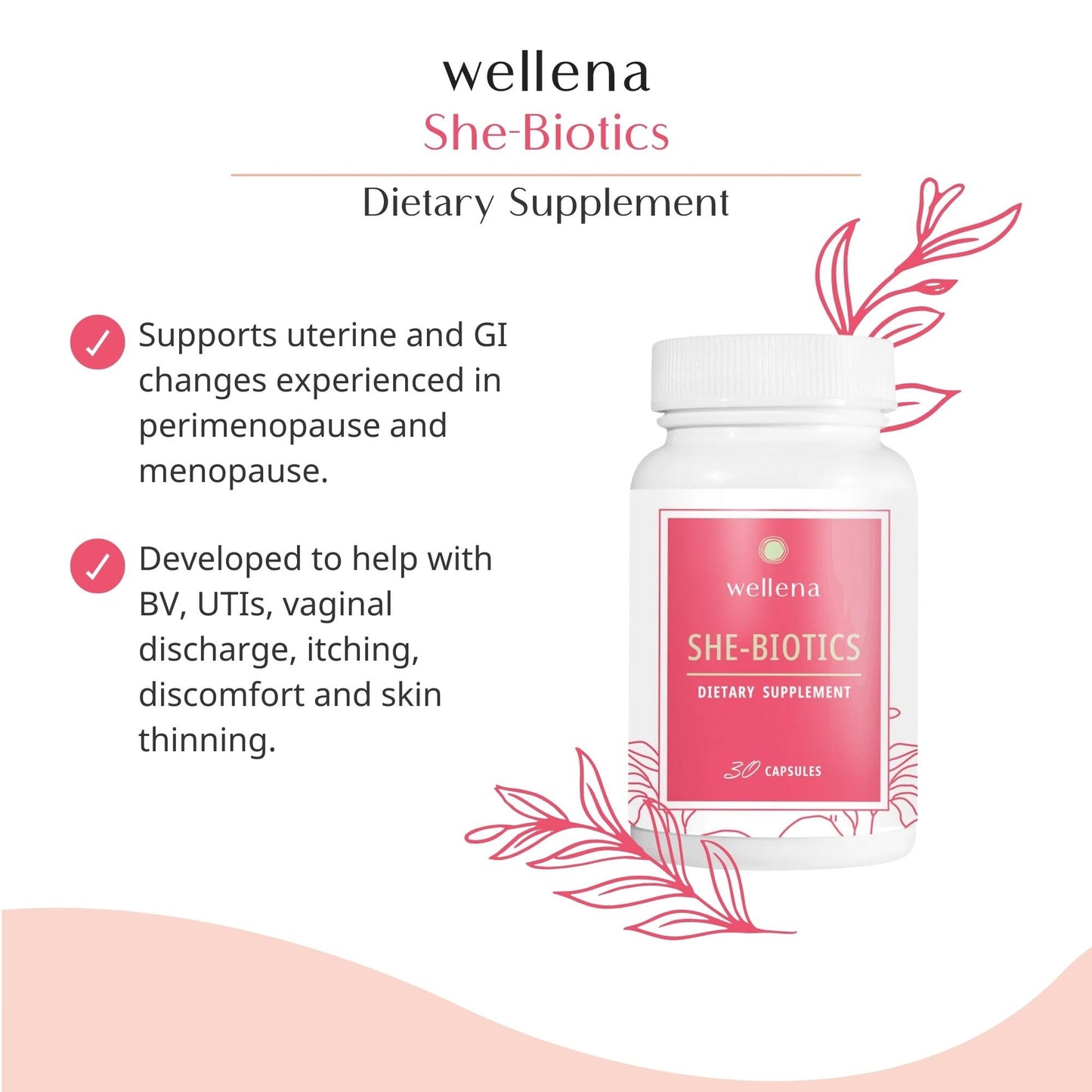 Wellena She-Biotics by Magdalena | 30 Capsules, 30 Servings