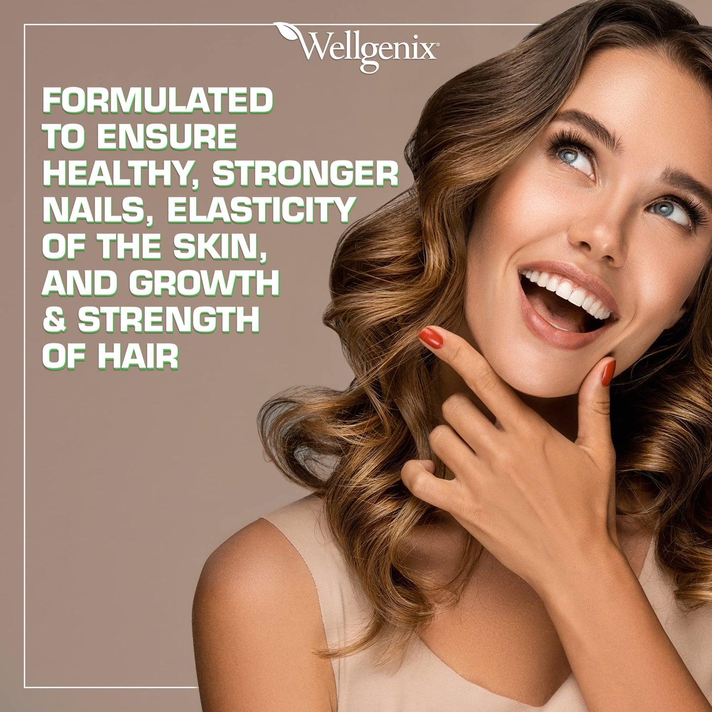 Wellgenix Purvana Max: Hair, Skin & Nails Vitamin | Biotin 5000 MCG