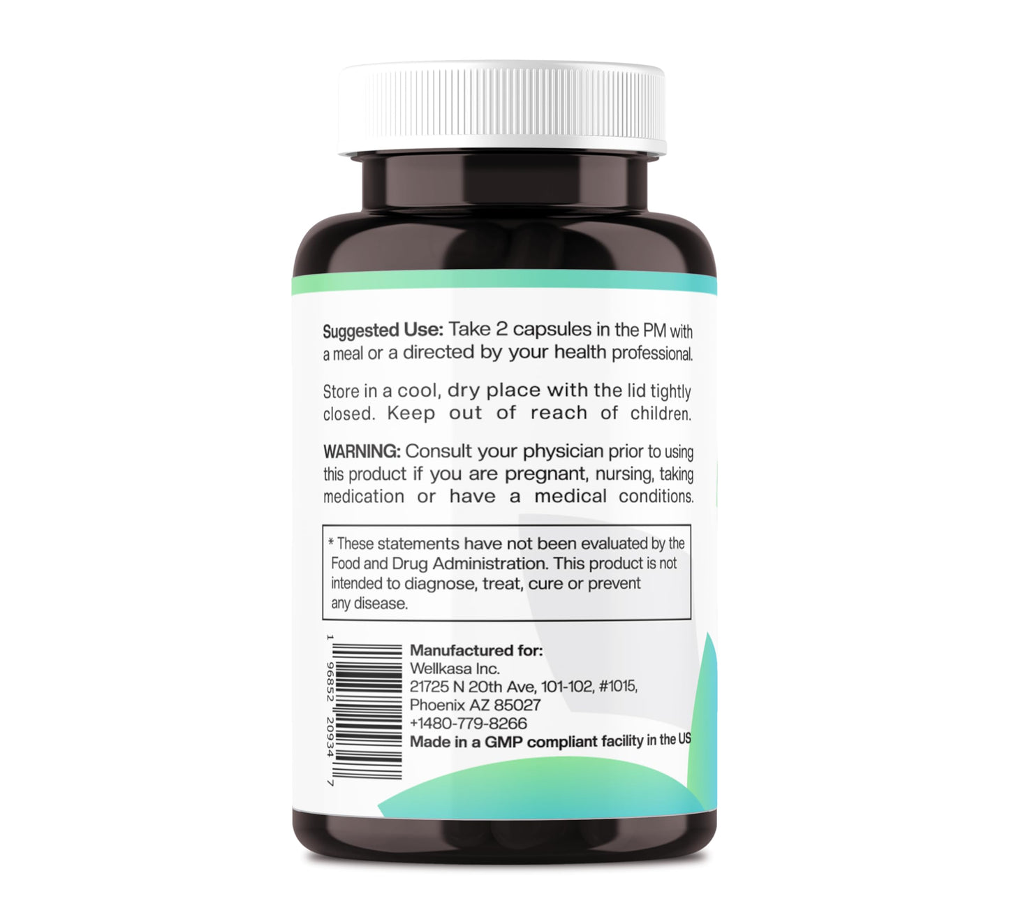 Wellkasa Migra-Well PM: Brain & Nerve Support Sleep Aid (60 Capsules)