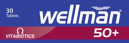 Wellman 50+ Advanced Vitamin & Mineral Supplement | Vitabiotics | 30 Tablets