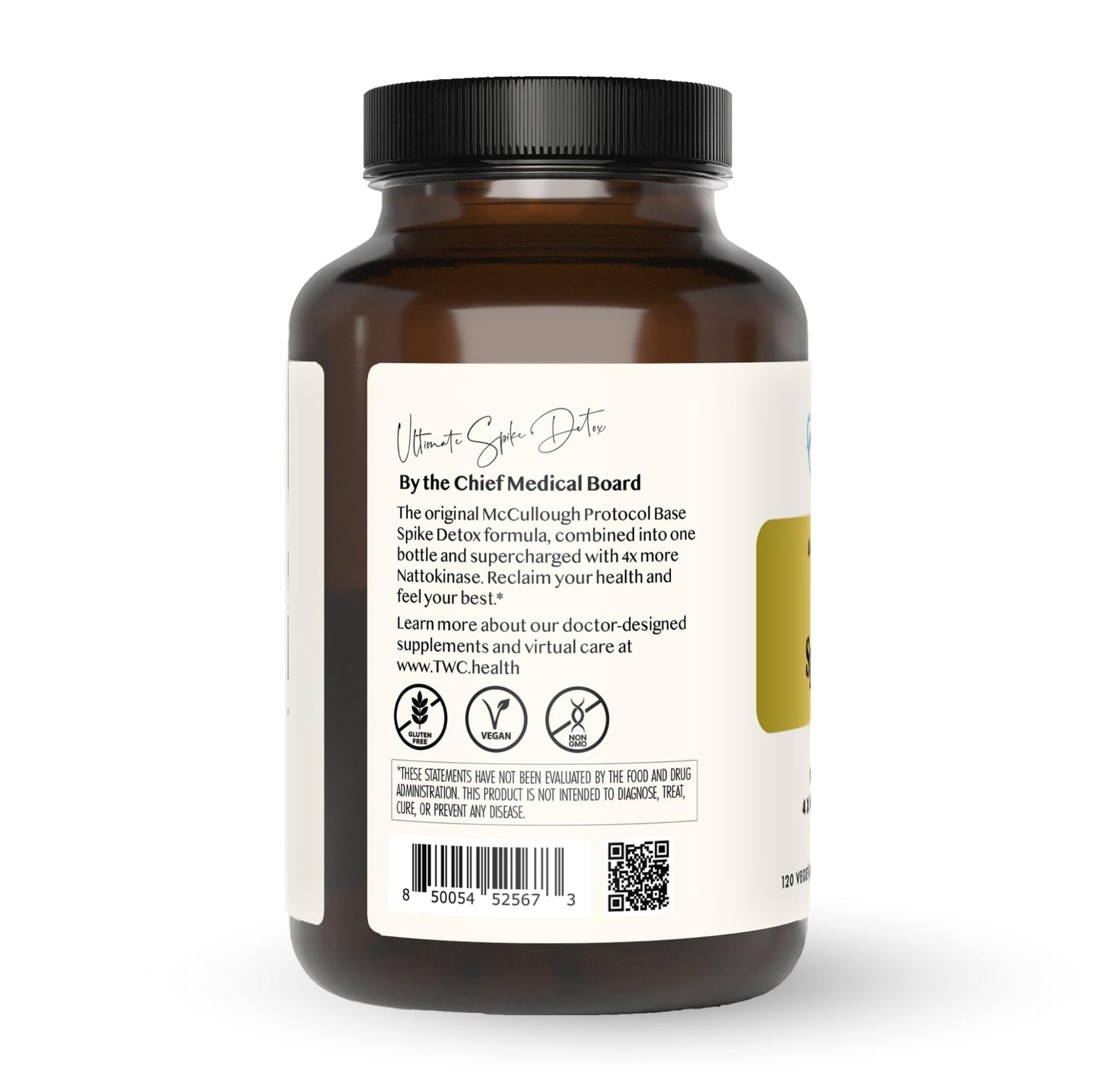 The Wellness Company Ultimate Spike Detox – 3-in-1 Nattokinase, Turmeric & Bromelain | 120ct