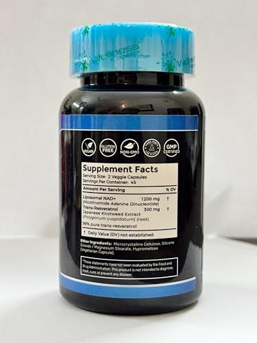 Wellness LabsRx Liposomal NAD+ Supplement 1500mg – USA Made, 3-Pack for NAD+ Support, Energy & Cellular Health
