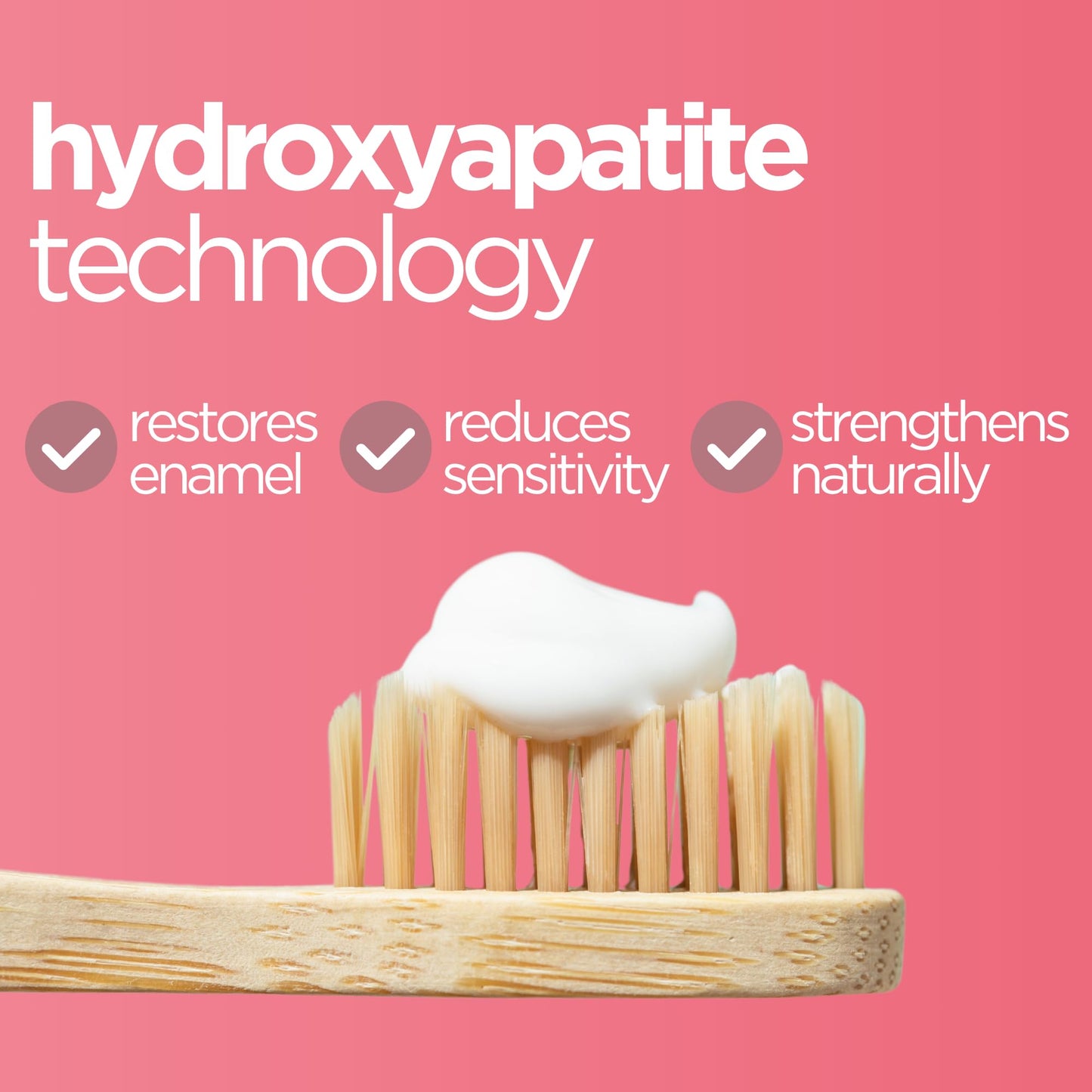 Wellnesse Kids Hydroxyapatite Toothpaste with Xylitol - Fluoride-Free Strawberry Flavor, 4 oz (Pack of 3) | Vegan & Sensory-Friendly