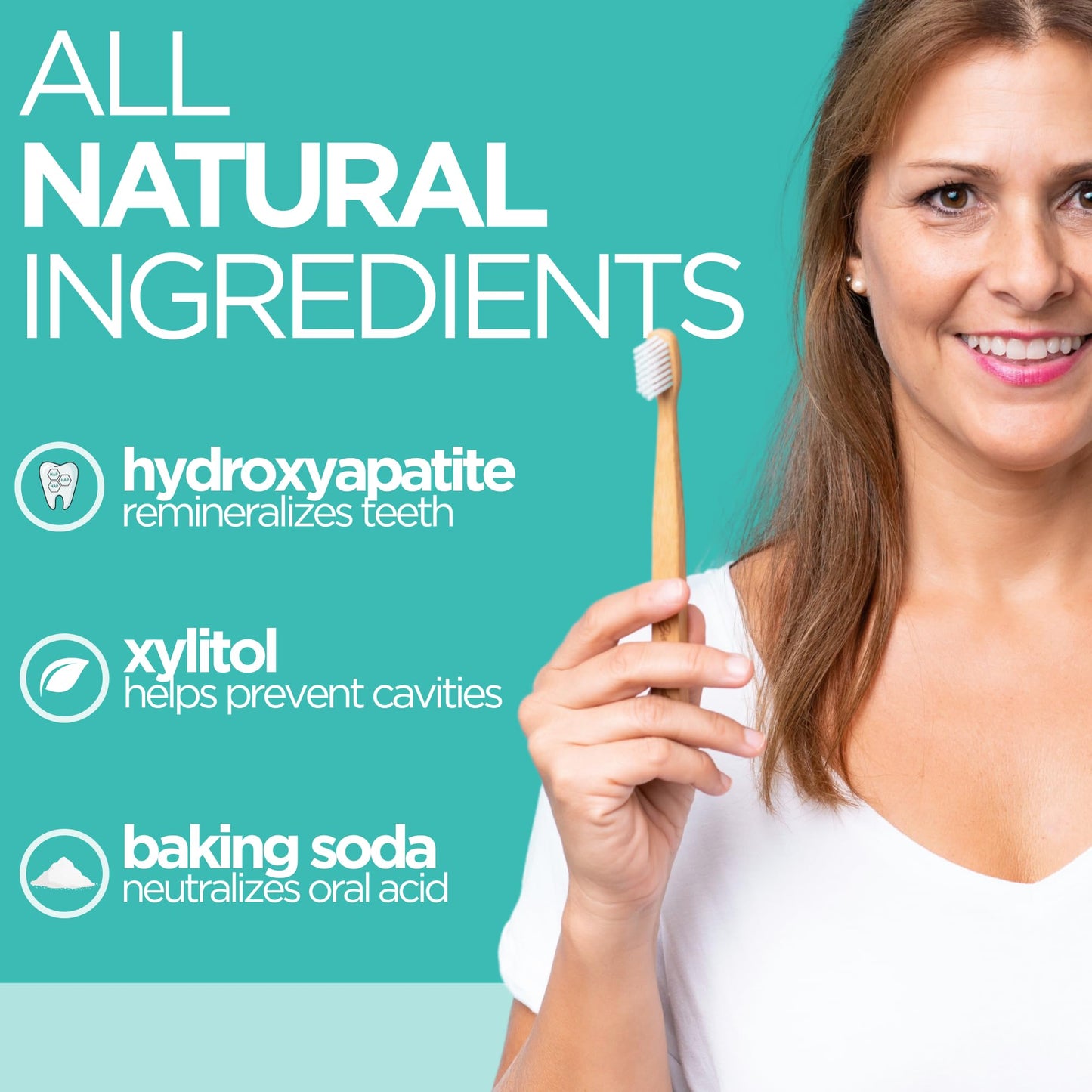 Wellnesse Whitening Hydroxyapatite Toothpaste – Fluoride-Free, Mint, 4 oz