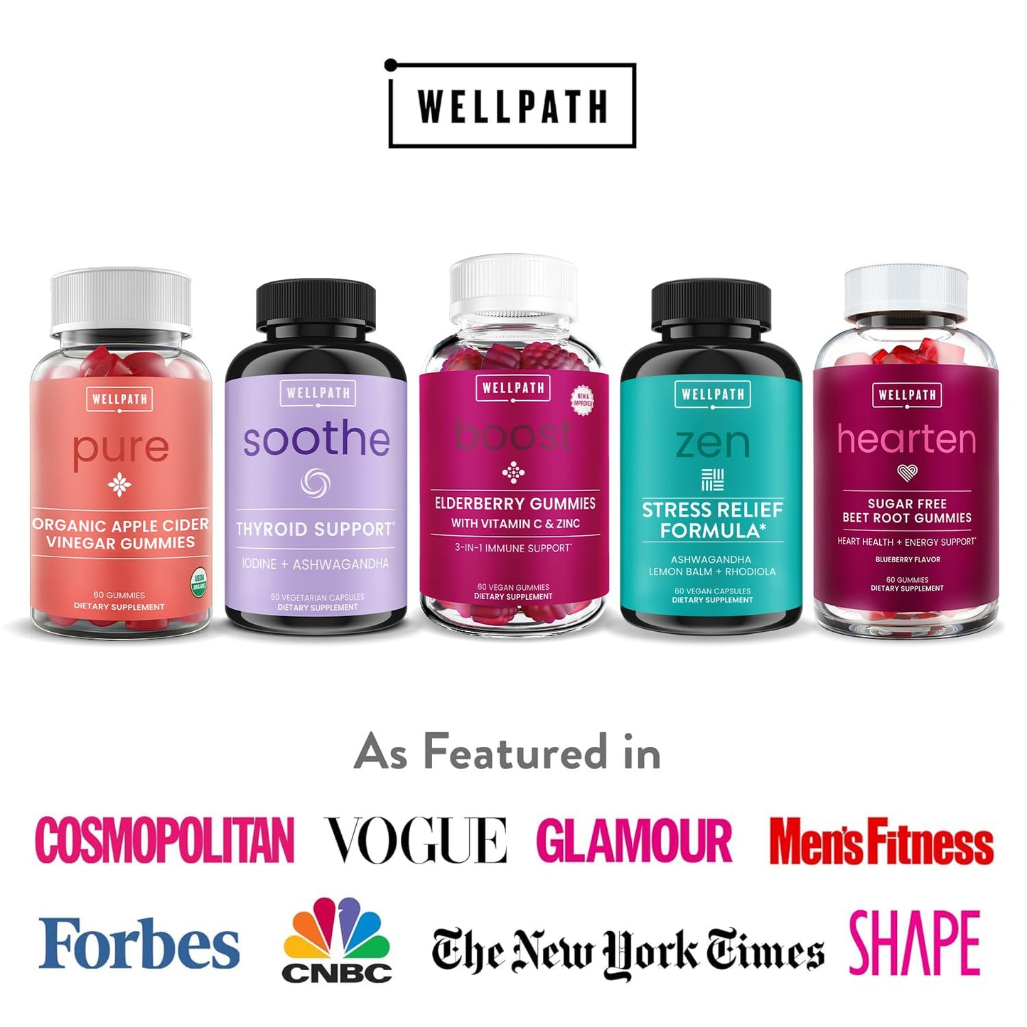 WellPath Boost Elderberry Gummies with Zinc & Vitamin C | Immune Support for Adults | 60 Ct