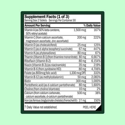 WellWithAll Women's Multivitamin - Allergen-Free Daily Multivitamin with Iron | 60 Tablets