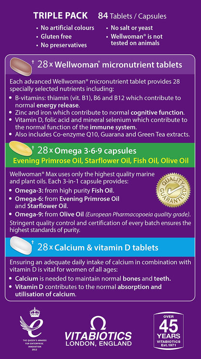 Wellwoman Max Capsules - Pack of 84 | Vitabiotics