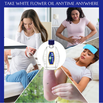 White Flower External Analgesic Balm Oil 10ml – 2 Packs | Authentic US Import
