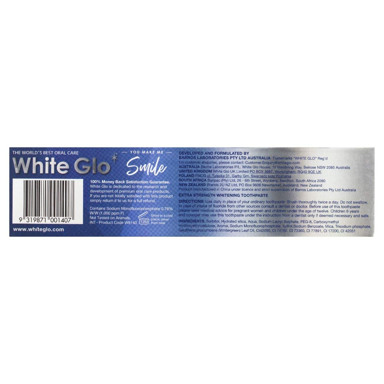 White Glo Instant White Optic Technology Toothpaste + Toothbrush – Instant Whitening