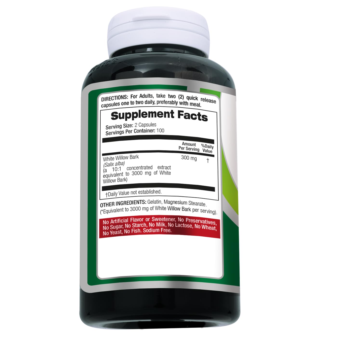 FITO MEDIC'S White Willow Bark | White Willow Extract | 180 Capsules Concentrate Extract | Herbal Supplement High Absorption