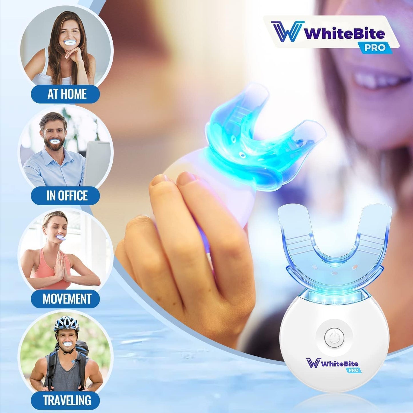 Whitebite Pro Teeth Whitening Kit – Sensitive Teeth, Enamel Safe, LED System