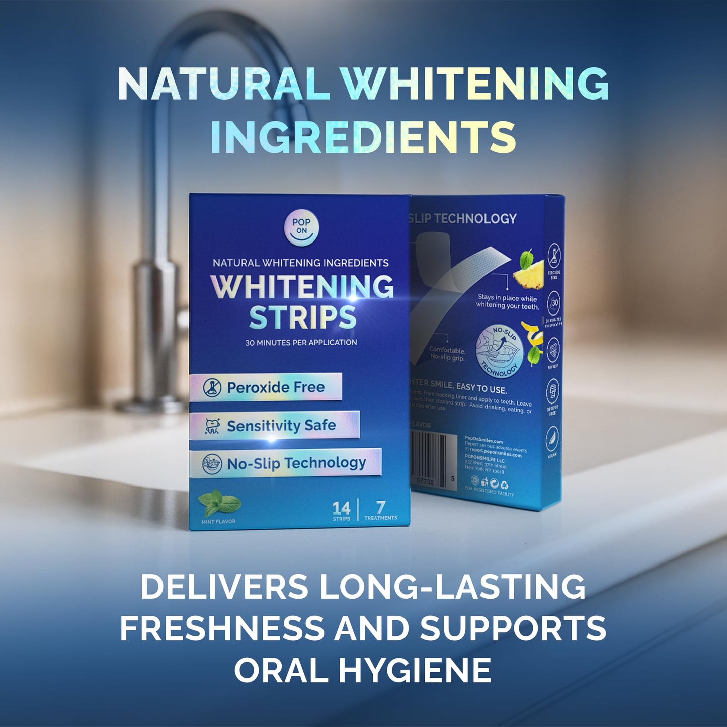 Whitening Strips for Sensitive Teeth – Enamel Safe, Peroxide-Free & Coconut Oil