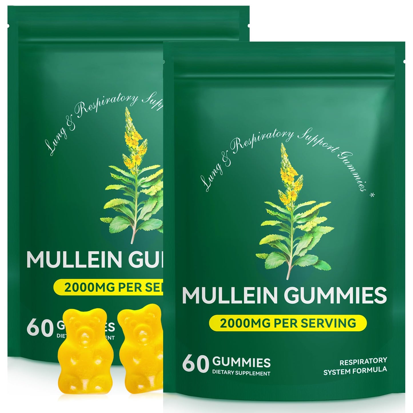WHLH & Well-Being Mullein Leaf Gummies 2-Pack