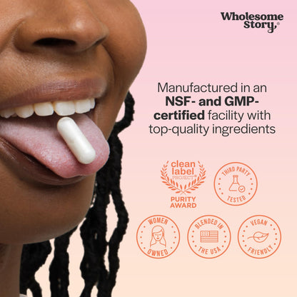 Wholesome Story Myo-Inositol & D-Chiro Inositol Capsules with MTHF Folate | Hormone Balance & Ovarian Support | Vitamin D3