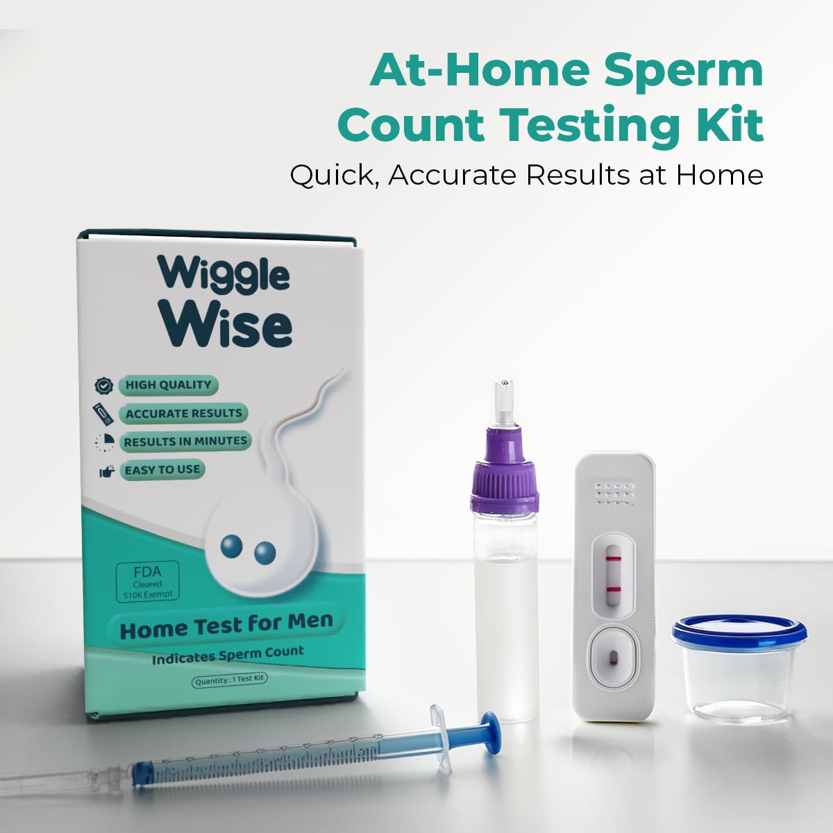 Wiggle Wise Male Fertility Test Kit – At-Home Sperm Count & Semen Analysis