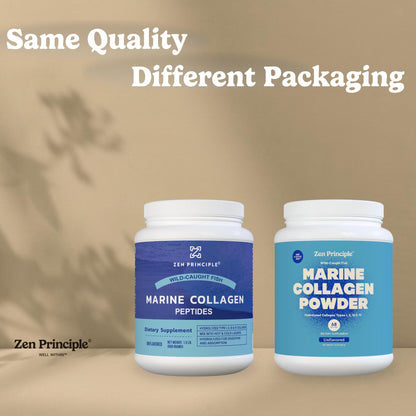 Zen Principle Marine Collagen Peptides Powder – 1.5 lb, Wild-Caught, Non-GMO, Hydrolyzed Type I & III