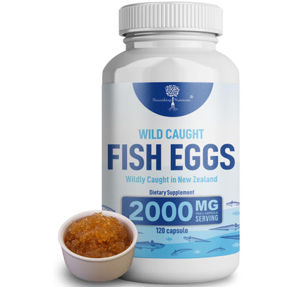 Wild Caught Fish Eggs 2,000mg – Omega-3-6-9 for Eye, Brain & Immunity