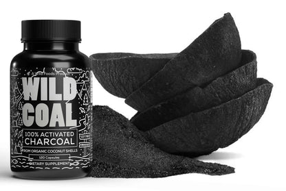 Wild Foods Activated Charcoal Capsules | 100% Organic Coconut Shells | USA Made & Lab Tested Detox Pills (Three Bottles - 120 Capsules)