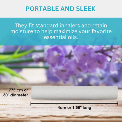 Wild Essentials 200 Pack Fiber Wick Inhaler Refills - 4 cm Blank Nasal Sticks for On-the-Go Aromatherapy