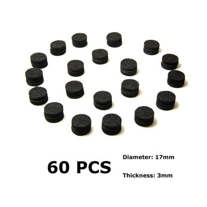 Wild Essentials Refill Pads – 60pcs, 17mm x 3mm, Jet Black