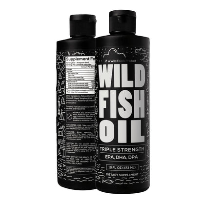 Wild Foods Liquid Omega-3 Fish Oil Lemon 16 oz (2 pk) – Burpless, Odorless, Non-GMO