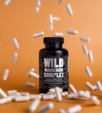 Wild Foods Wild Magnesium Complex – 7 Forms in One, 450 mg per Capsule, 90 Capsules (Pack of 2)
