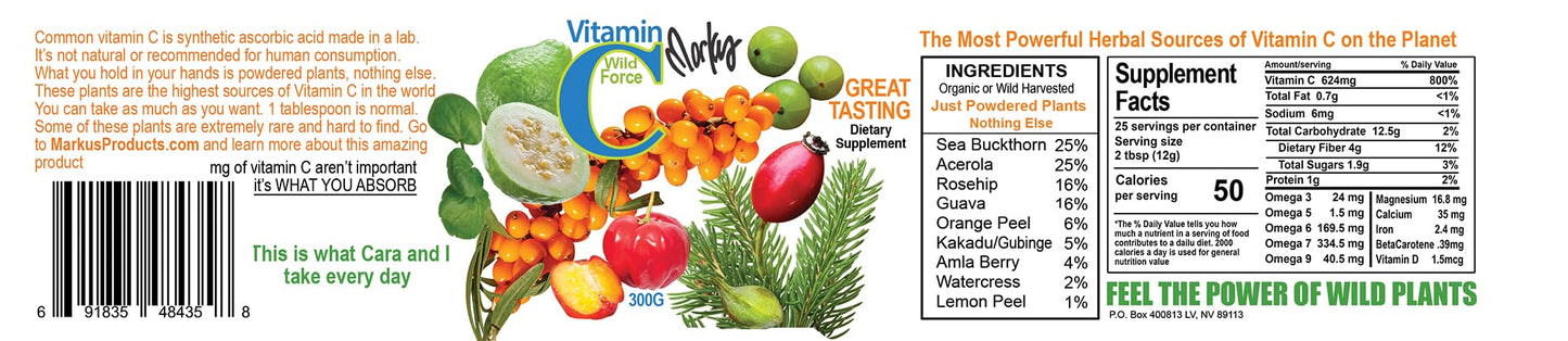 Wild Force Markus Vitamin C - Whole Plant Vitamin C Powder