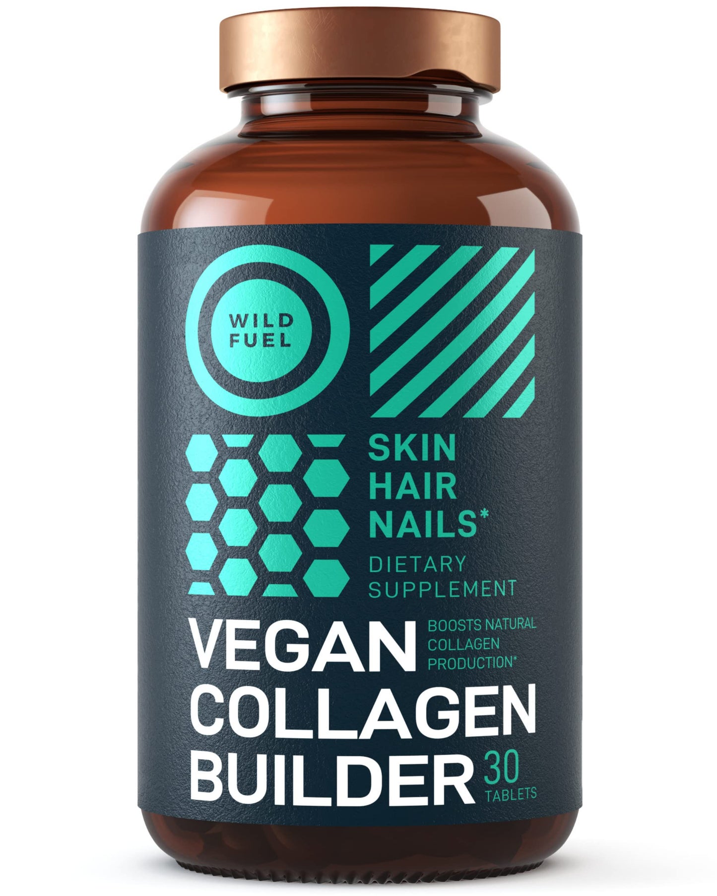 WILD FUEL Vegan Collagen Booster Tablets — Cruelty-Free Plant-Based Support for Skin, Hair & Nails (2-Pack)