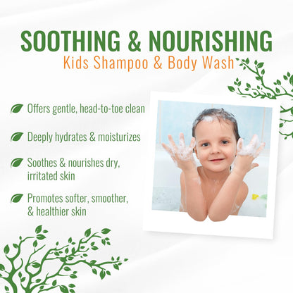 Wild Naturals Baby Eczema Shampoo & Body Wash – Gentle, Tear-Free & Hypoallergenic