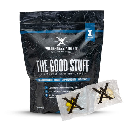 Wilderness Athlete The Good Stuff | Daily Vitamin Pack – Multivitamin for Women & Men | Probiotics, Omega-3, Zinc
