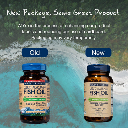 Wiley's Finest Easy Swallow Minis – Double-Strength Omega-3 630mg EPA/DHA