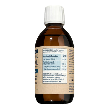 Wiley's Finest Wild Alaskan Fish Oil Peak Omega-3 Liquid - 2300mg EPA/DHA - Lemon - 8.45 oz (50 Servings)