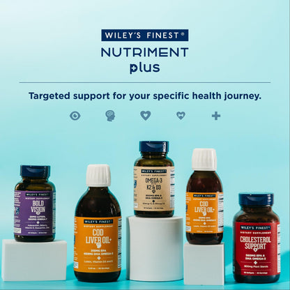 Wiley's Finest Bold Vision: Wild Alaskan Fish Oil for Eye Health with Lutein, Zeaxanthin, Zinc & Vitamin E - 60 Softgels