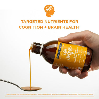 Wiley's Finest Cod Liver Oil - Orange Flavored Omega-3 Supplement | 765mg Omega-3s | 8.45 oz | 50 Servings