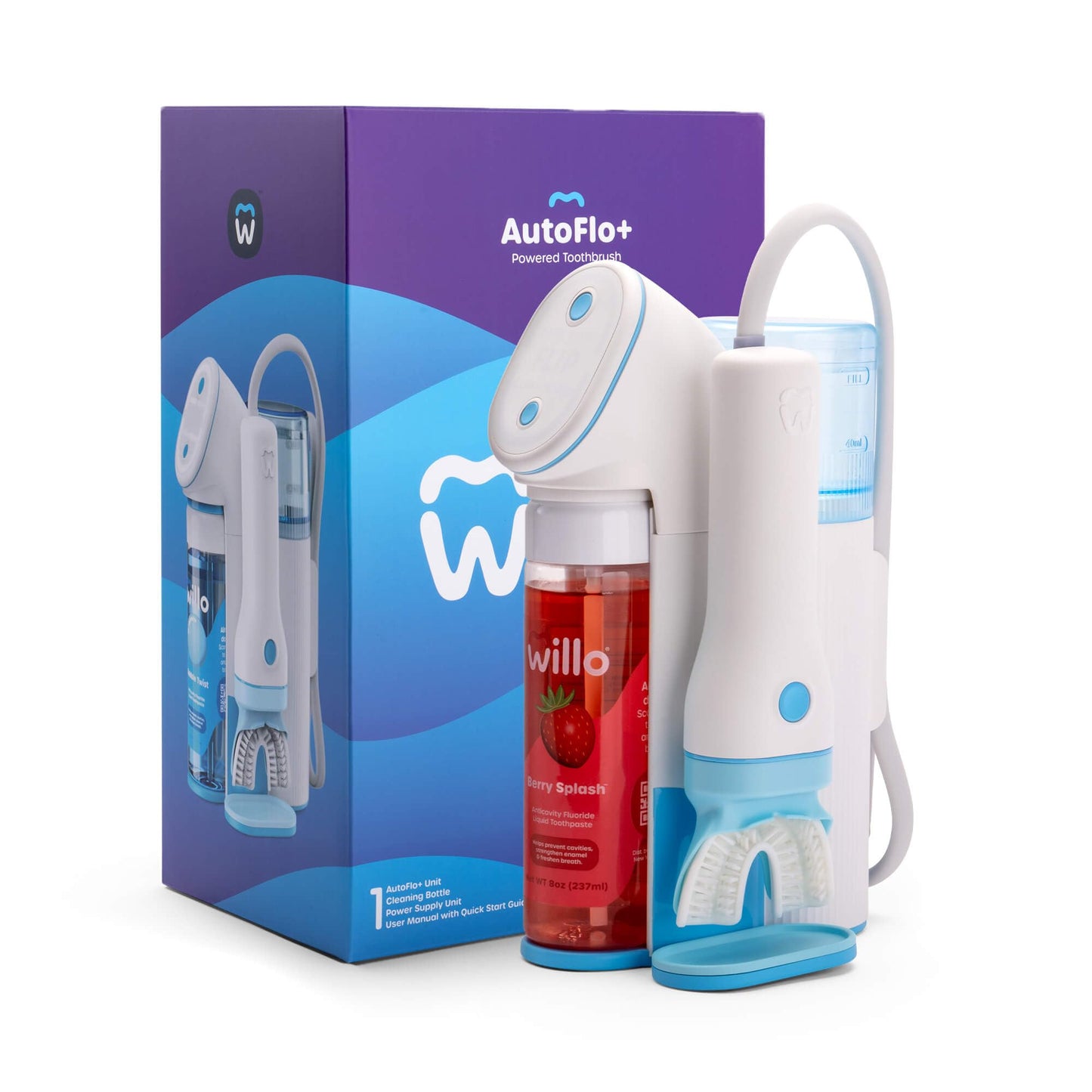Willo Fully Automatic Kids U-Shaped Toothbrush – Berry Splash (Ages 8-11)