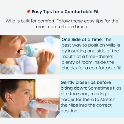 Willo Fully Automatic Kids U-Shaped Electric Toothbrush - Bubble Twist (Medium, Ages 8-11) | 2 Timers, Deep-Cleans, Consistent Results