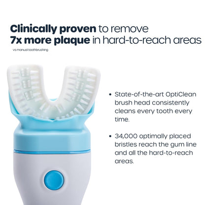Willo Fully Automatic Kids U-Shaped Toothbrush – Minty Mist (12+), 2 Timers
