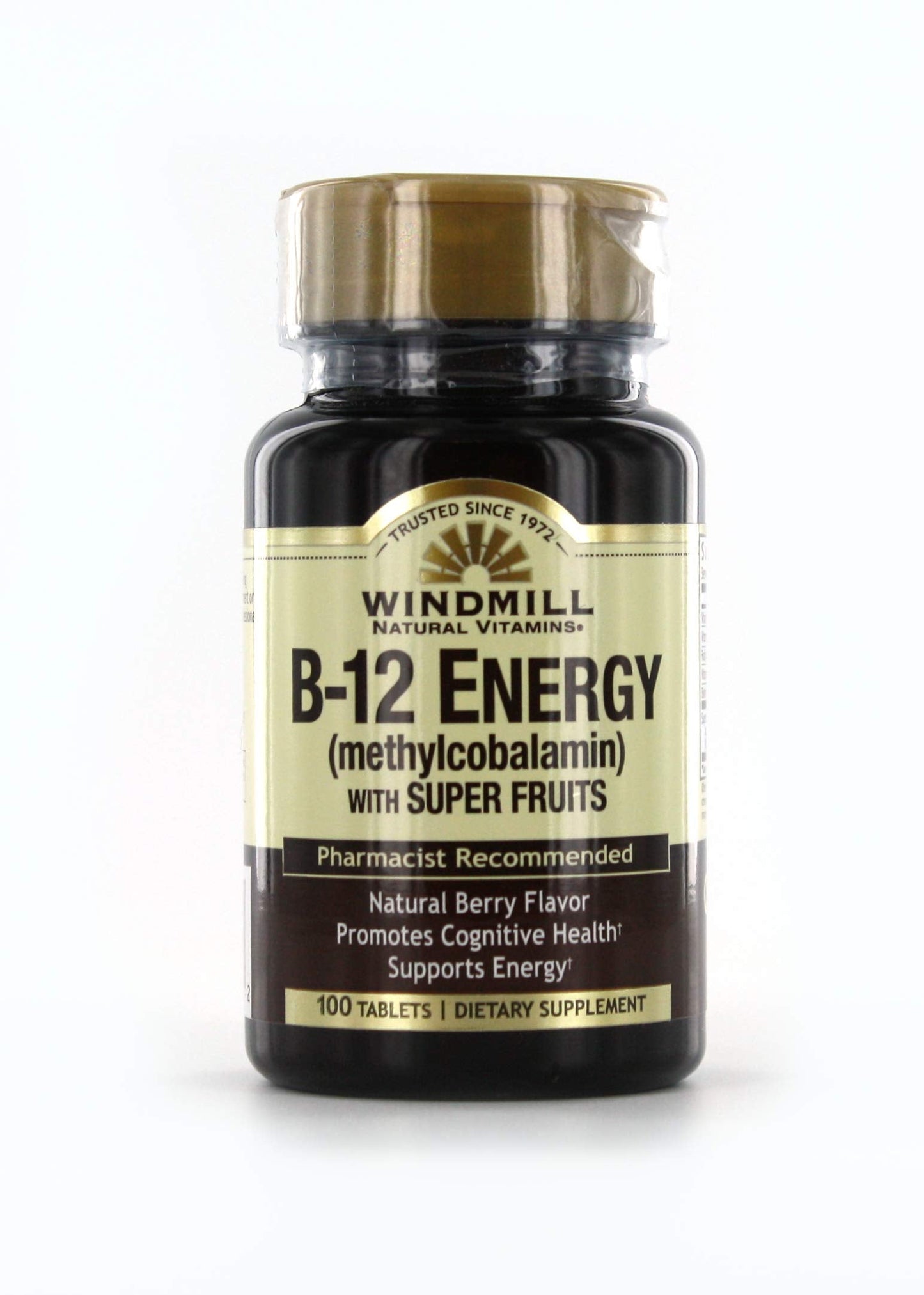 Windmill Vitamin B-12 Energy with Super Fruits Tablets 100 Ea