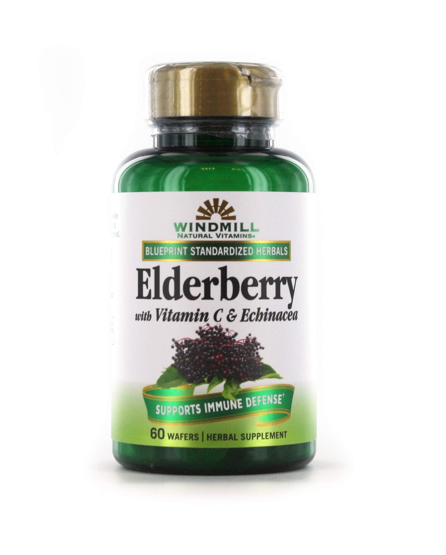 Windmill Elderberry Capsules with Vitamin C & Echinacea – 60 Count