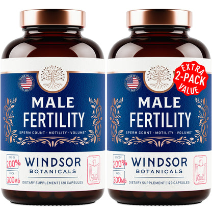 WINDSOR BOTANICALS Men's Fertility Supplements - Prenatal Vitamins 2-Pack