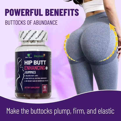 Wins Town Hip Butt Enhancement Gummies – Booty Multivitamin for Firm, Lifted Curves (60 Count)