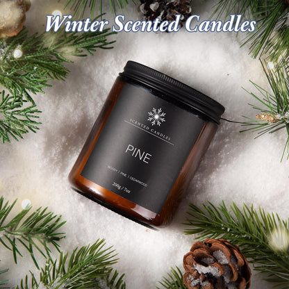 6 Pack Winter Aromatherapy Candles – 42oz, 300 Hours, Gift for Women & Men