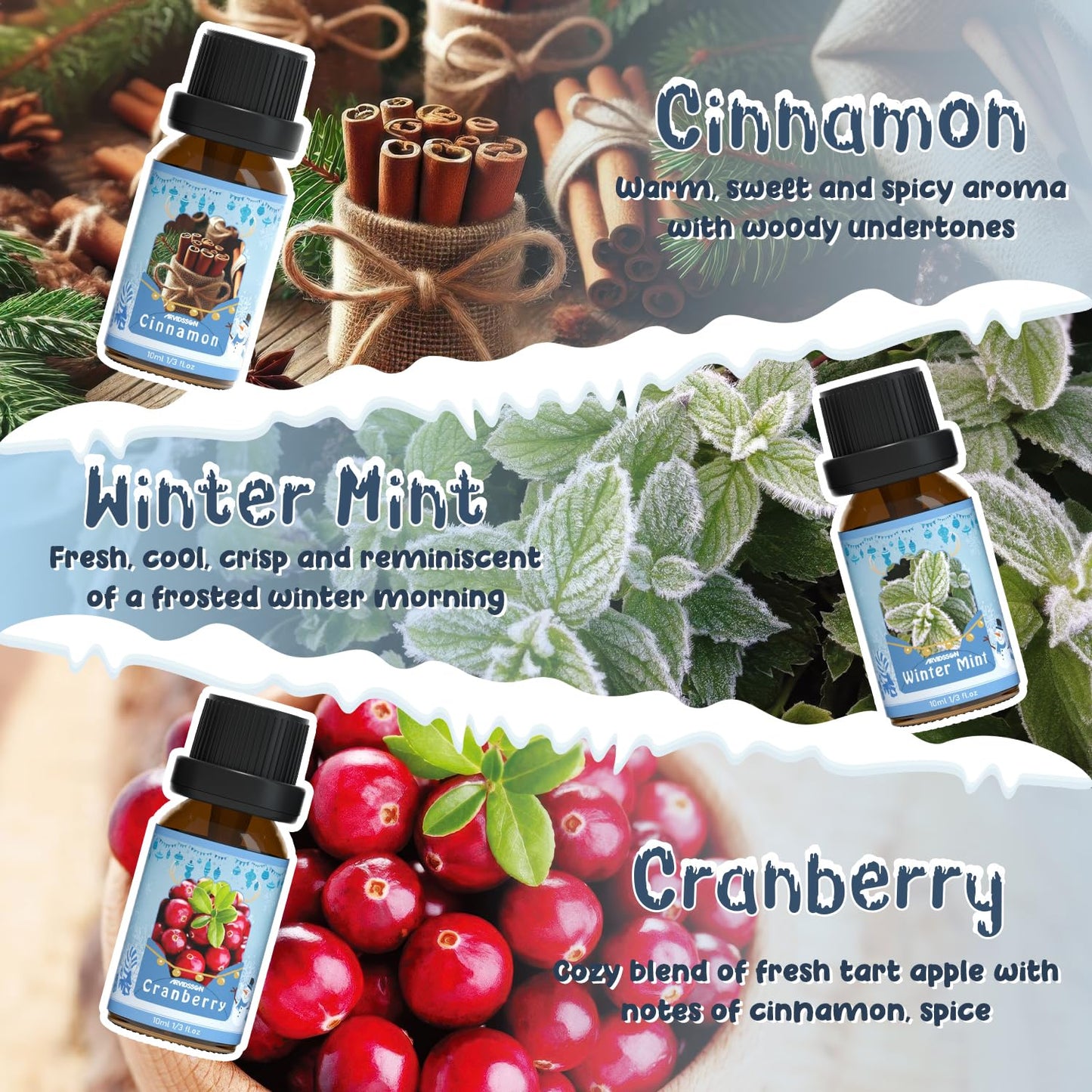 Winter Essential Oils Set | ARVIDSSON Holiday Diffuser Oils